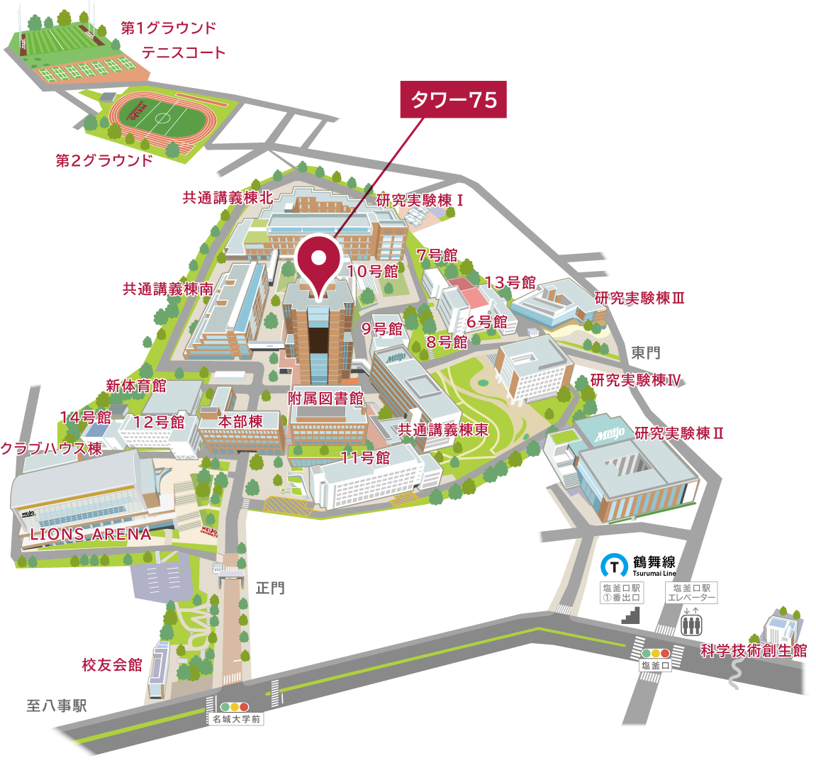 学内アクセスのマップ